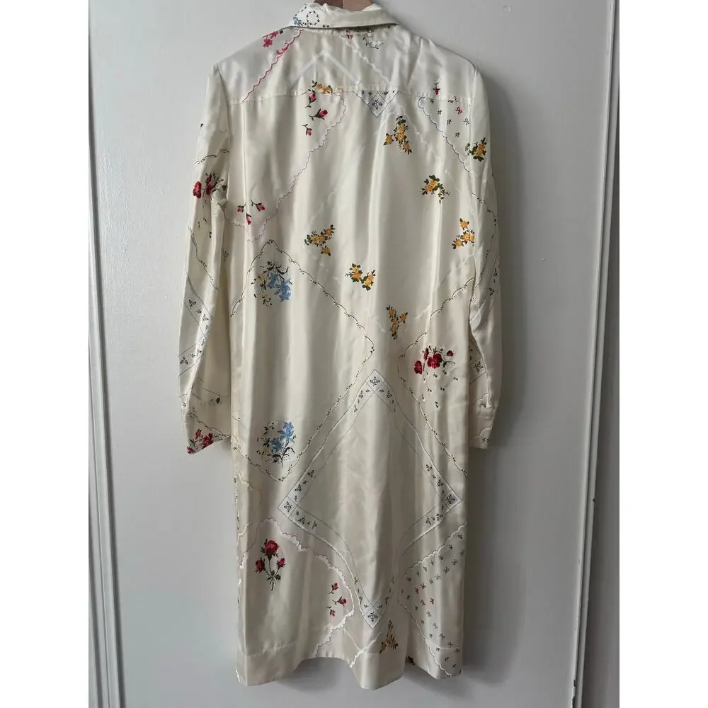 Tory Burch 10 2020 Silk Printed Ivory Tea Dress